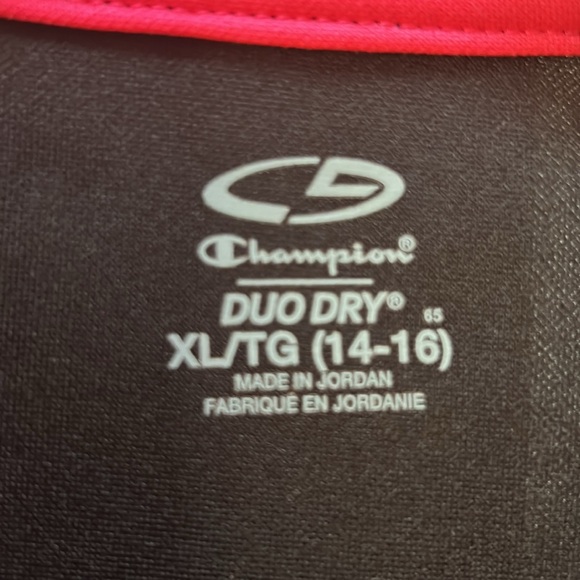 Champion Joggers Jacket Duo-Dry. Black/Pink. Lightweight. Girls XL/TG (14-16). - Picture 2 of 4